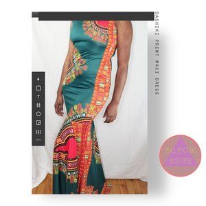 YI LI YA | african print dashiki maxi dress